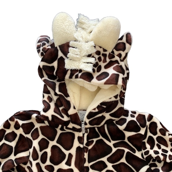 GIRAFFE PLUSH ONSIE HALLOWEEN COSTUME SLEEPER ZIP UP 18M-2T - Picture 4 of 13